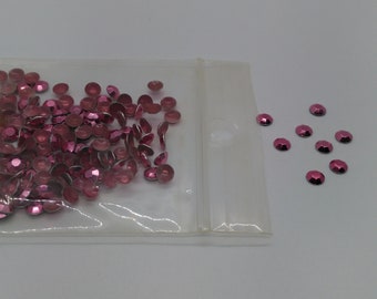 4mm Rosa Hotfix Rheinbolzen