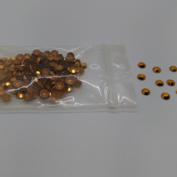 4mm Gold Hotfix Rhinestuds