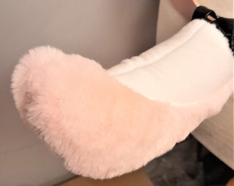 pink fluffy dog tail