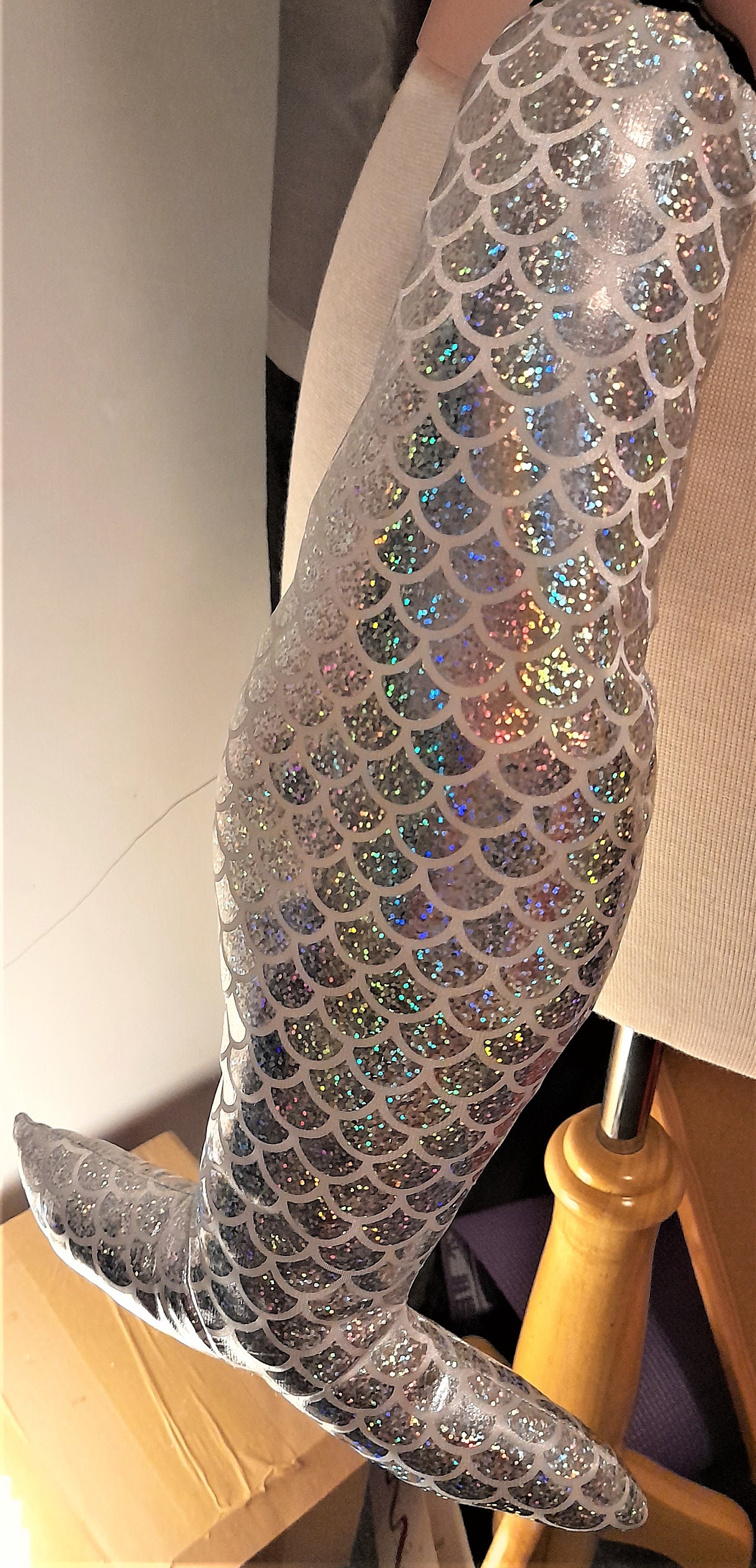 silver mermaid tail