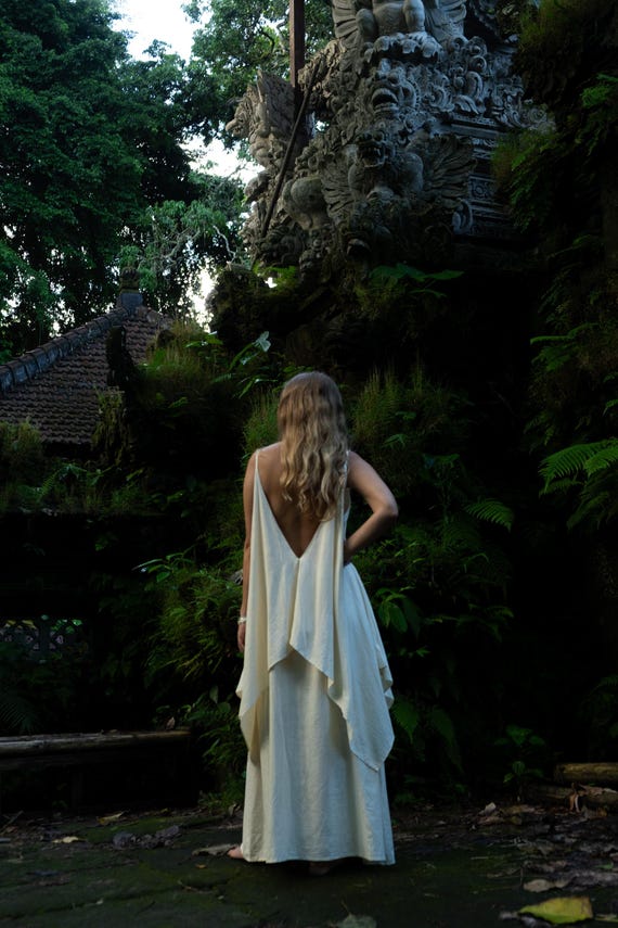 Ahimsa Silk Ritual Slip Dress | Peace Silk Ceremonial Bridal Gown | Ethical Slow Fashion Wedding Dress