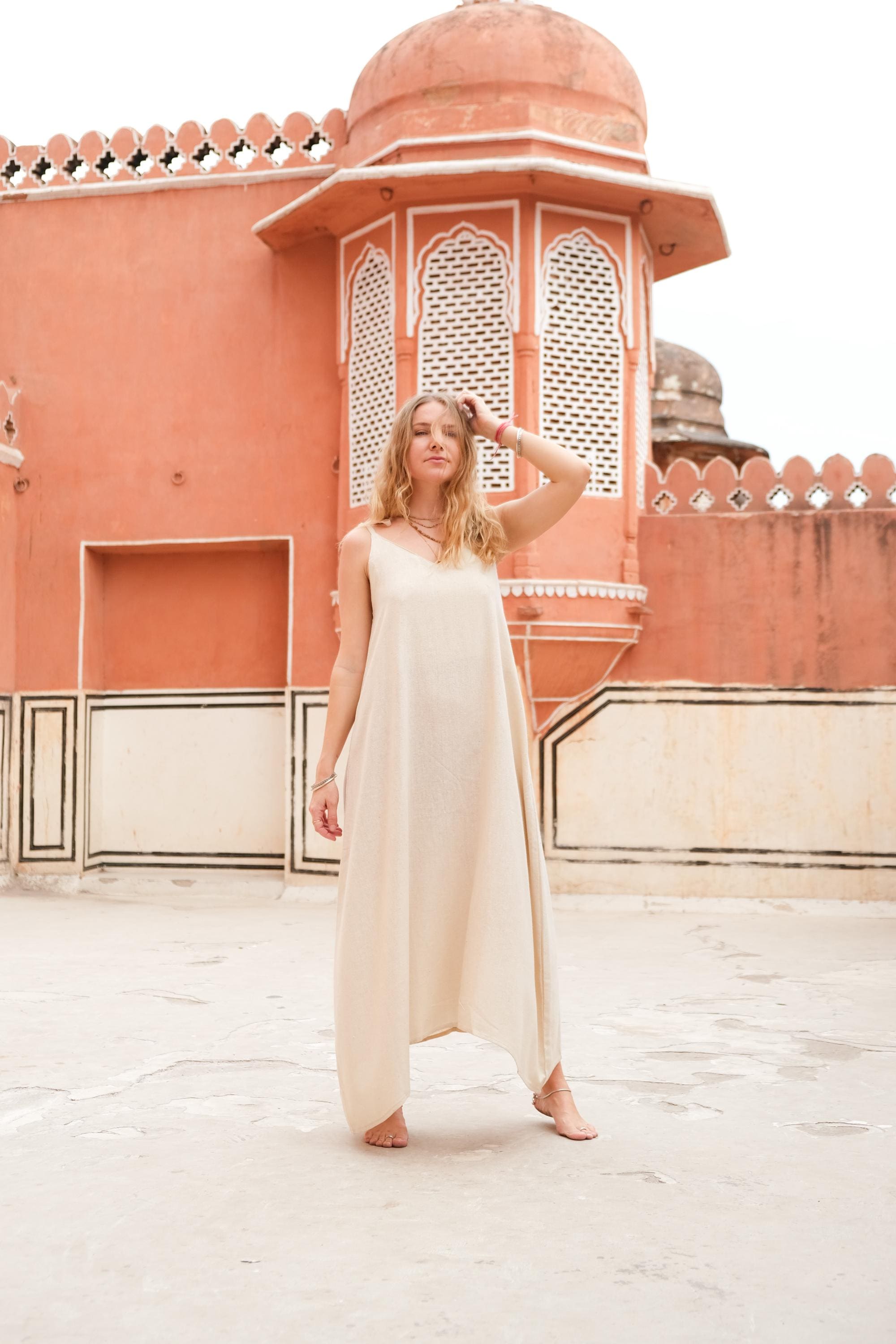 ahimsa silk dress Beige Ahimsa wild silk dress, Peace silk, Maxi dress, Pure silk dress, Natural slip dress, Vegan silk, Non violent silk, Wedding silk dress