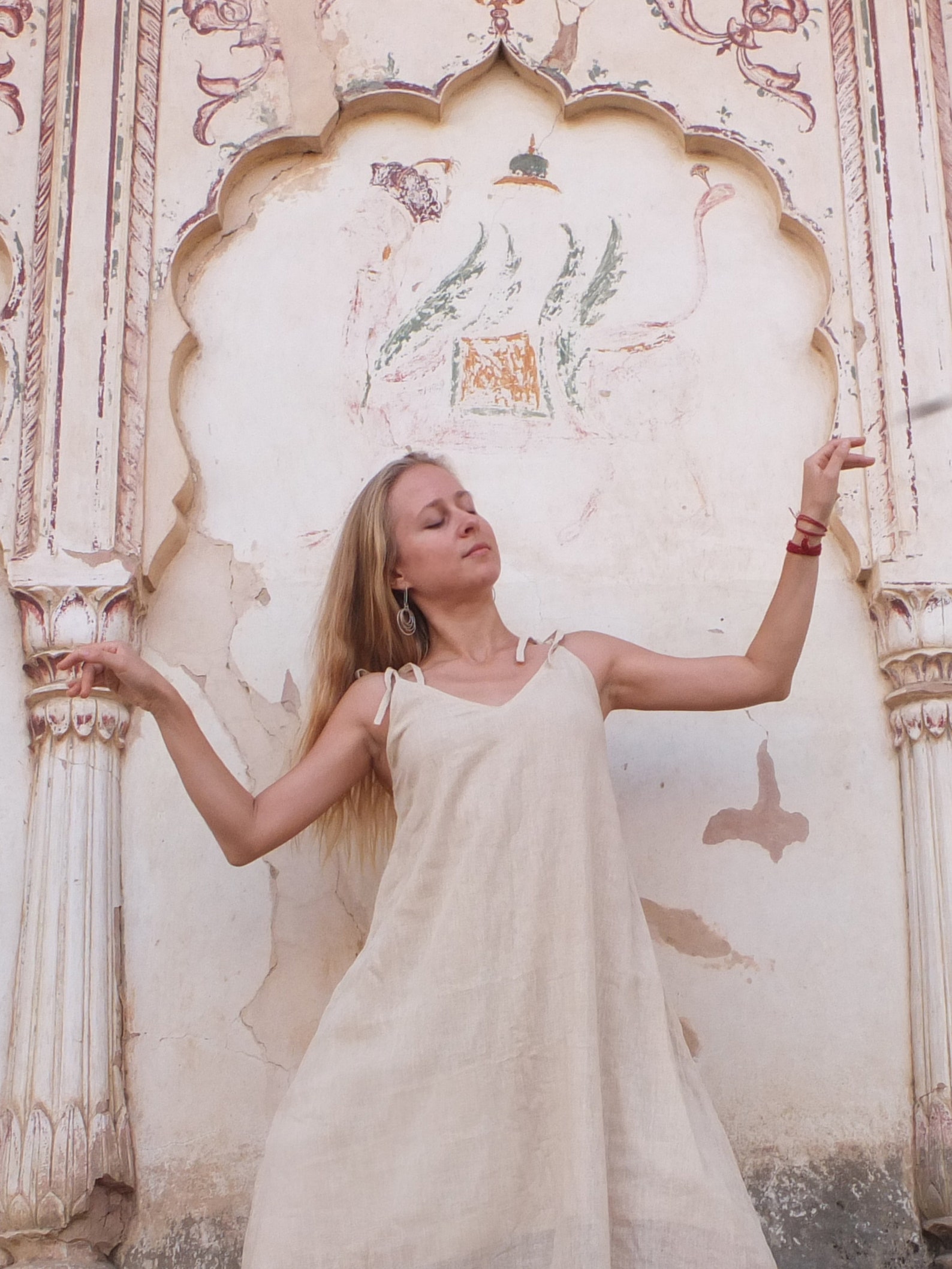 beige-ahimsa-wild-silk-dress-peace-silk-maxi-dress-pure-silk-dress