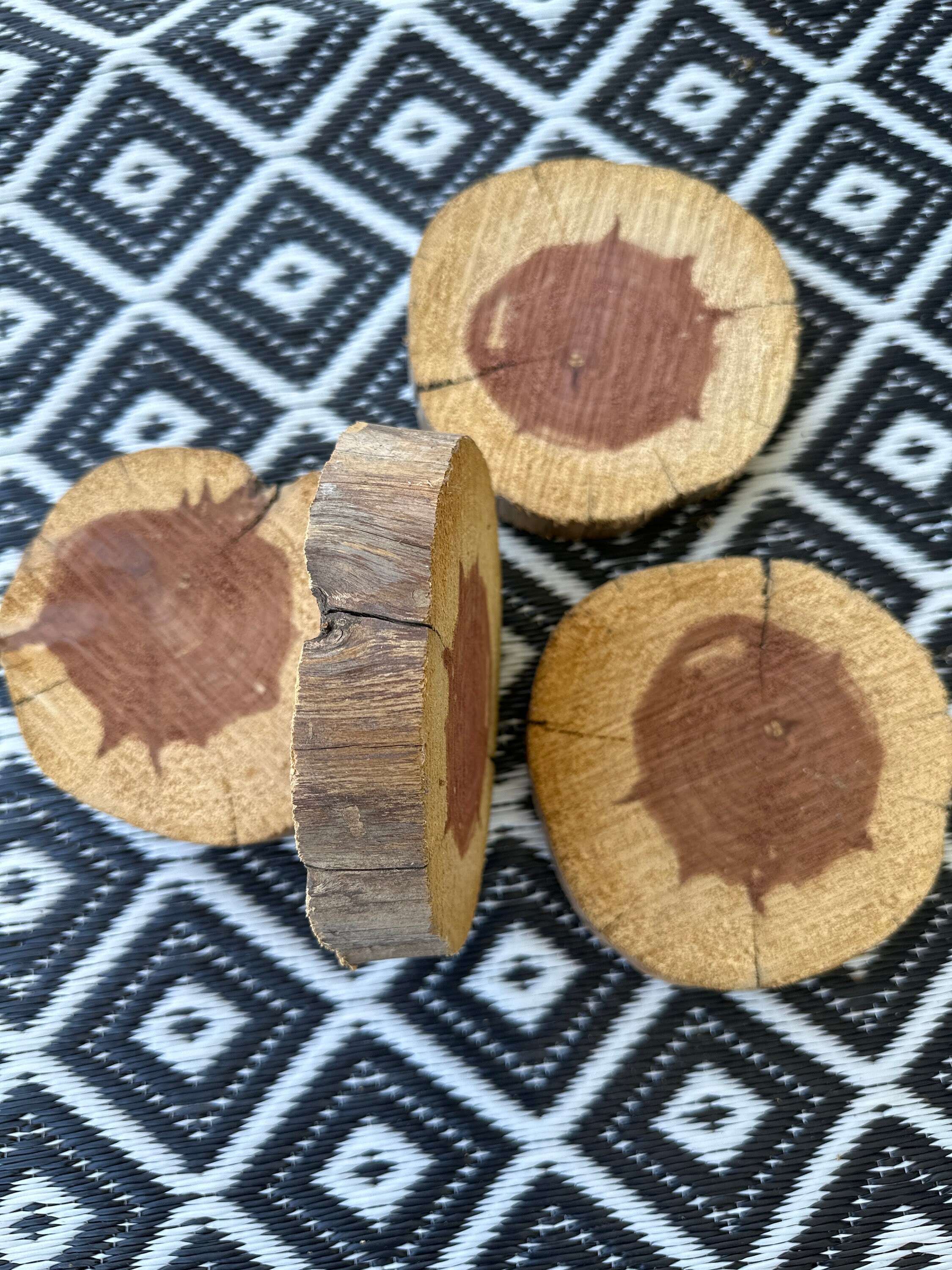 Round Red Cedar Wood Raw Centerpiece Rough 6” Lot of 4 Pieces - Etsy