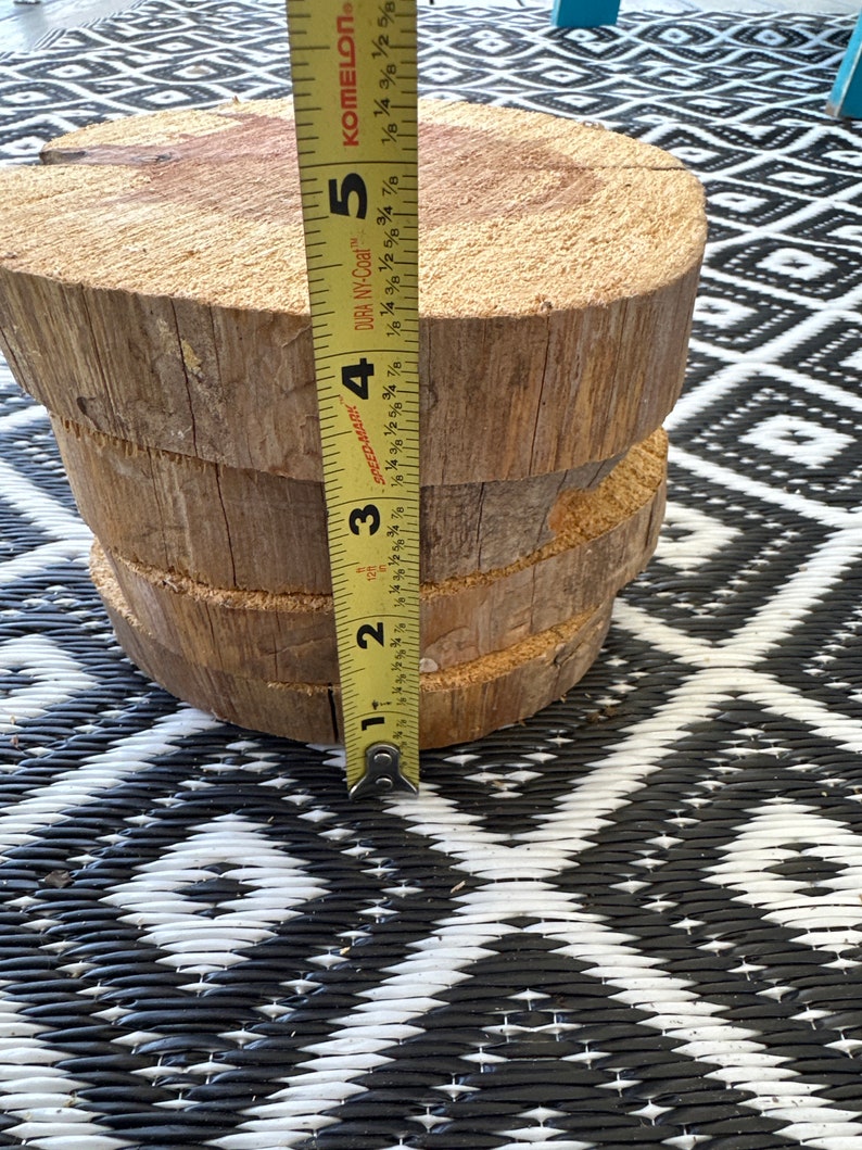 Round Red Cedar Wood Raw Centerpiece Rough 6” Lot of 4 Pieces - Etsy