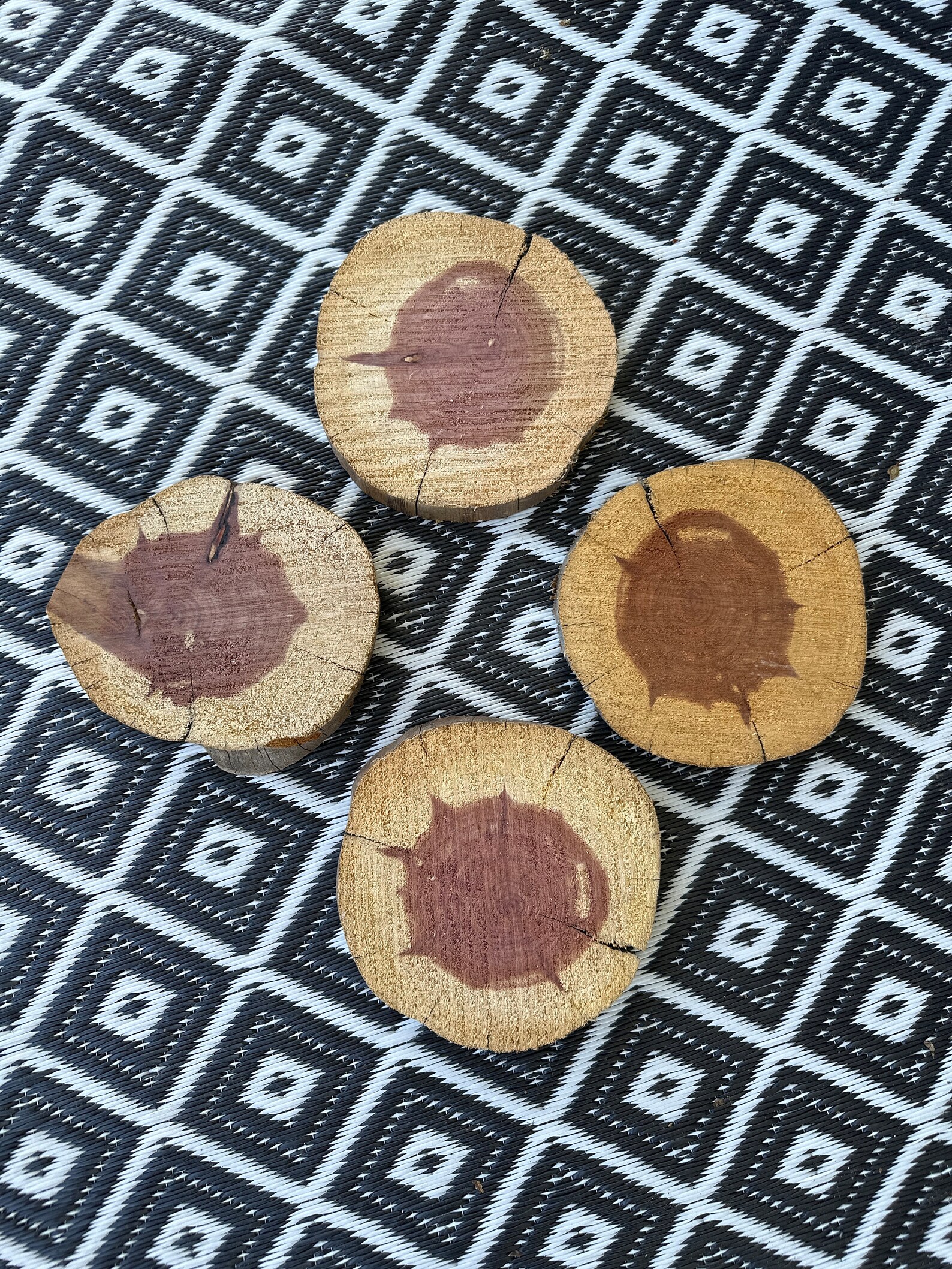 Round Red Cedar Wood Raw Centerpiece Rough 6” Lot of 4 Pieces - Etsy