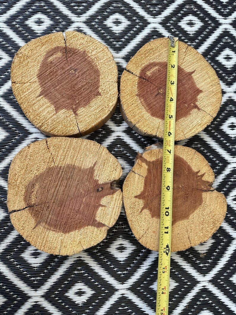 Round Red Cedar Wood Raw Centerpiece Rough 6” Lot of 4 Pieces - Etsy