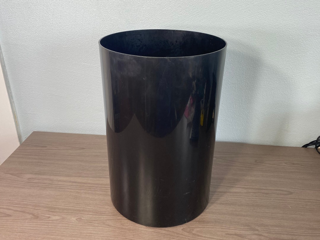 Kartell Waste Can Designed by Gino Colombini Black Etsy