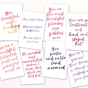 Galentine's Day DIY print-en-cut aquarel afdrukbaar - digitale bestanden