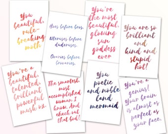 Galentine's Day DIY Print-and-Cut Watercolor Printable - Digital Files