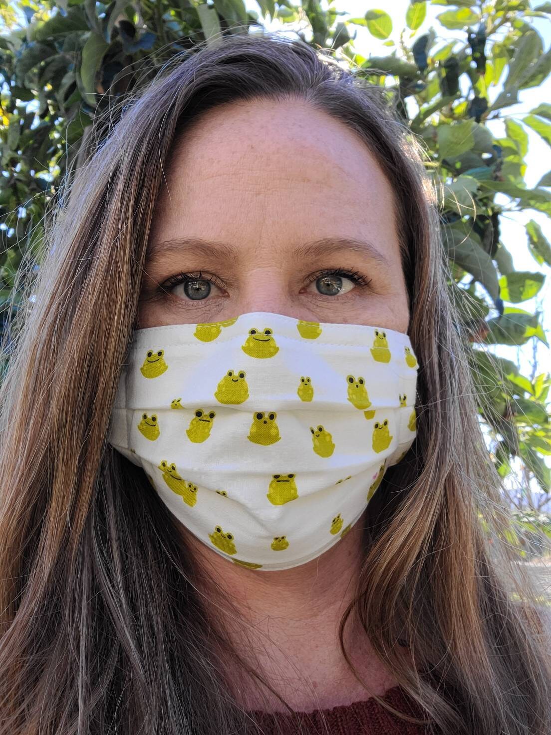 Frog mask frog face mask face mask with frogs kaeru face | Etsy