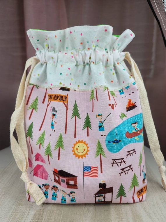 Girl Scout drawstring bag camping gift bag snack bag toy Etsy