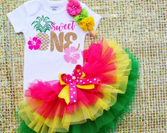 Baby Luau Dress,baby Luau Outfit,baby Girl 1st Birthday Outfit