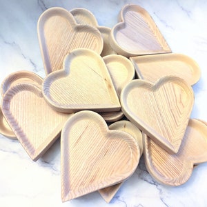 Wood Heart Tray Blanks, Wooden Hearts for Laser Engraving or Vinyl, Custom Wood Blanks, wood heart trays, Valentine's Gifts, Wedding Favors