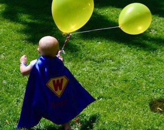 Personalized Superhero Capes for Boys or Girls, Christmas Gifts, Superhero Capes with Name Initial, Halloween costume, Super Hero Birthday