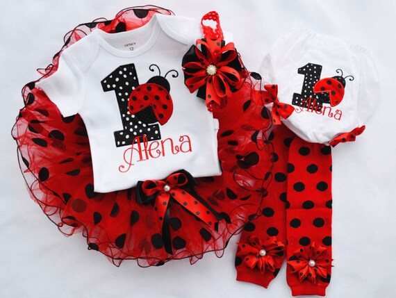 ladybug first birthday outfit
