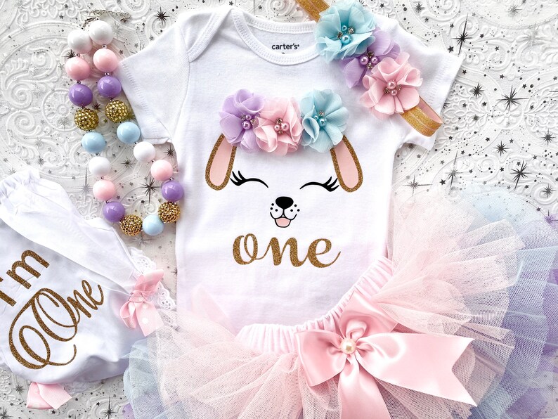 Puppy Dog Birthday Outfit Girl 1st Birthday 1st Birthday Etsy