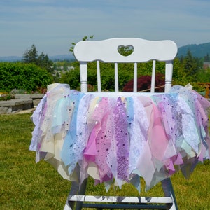 Unicorn Highchair Banner rose menthe lavande bleu or Highchair Tutu, Unicorn High Chair Banner, Unicorn First Birthday, Décorations Licorne