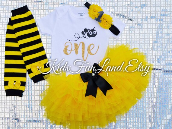bee first birthday outfit