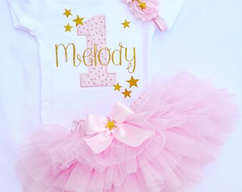 Baby girl first birthday outfit, twinkle twinkle little star birthday, cake smash outfit girl, 1st birthday girl, First birthday girl