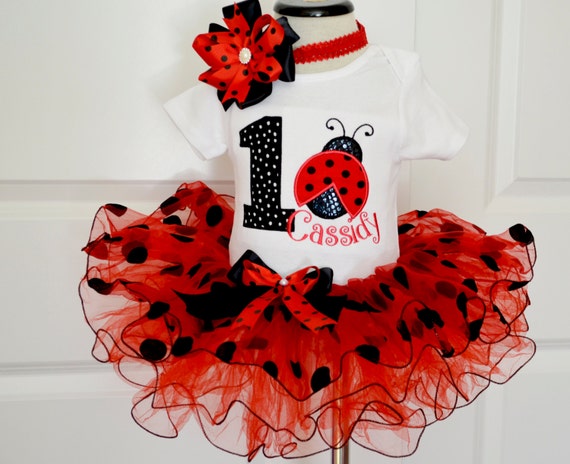 Ladybug 1st birthday outfit hot sale