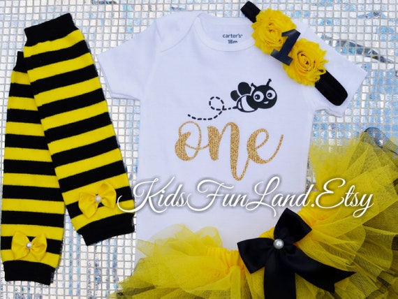 bumblebee first birthday outfit