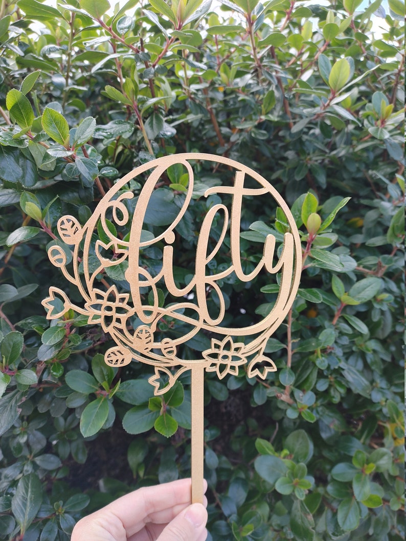50th Birthday Party Fifty Birthday Cake Topper Any Age ! 50th birthday Cake Topper Custom Cake Topper Birthday Cake Topper