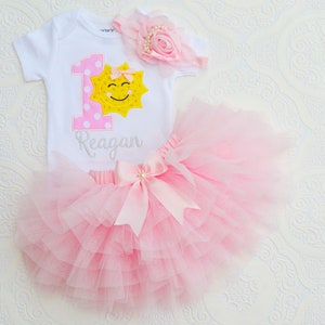 First Birthday Gift for Girl, First Birthday Girl Personalized , Pastel Sunshine Birthday, You are my sunshine birthday outfit, Cake Smash