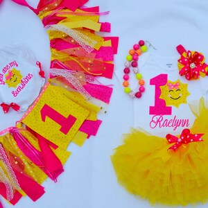 First Sunshine Birthday Outfit girl Personalized , Baby Girl 1st birthday outfit, Girl 1 birthday Outfit, First birthday gift for girl