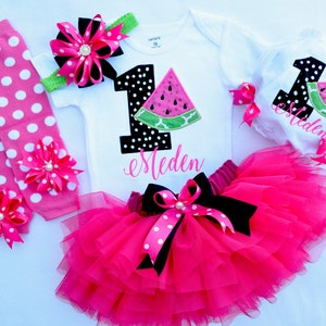 First birthday gift, Watermelon Birthday outfit,Baby Girl First Birthday Outfit, Watermelon birthday shirt, One In A Melon Birthday Girl