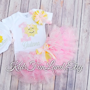 First Birthday Gift, 1st Birthday Girl, You are my sunshine birthday outfit personalized, First Birthday Outfit Girl, Sunshine Birthday