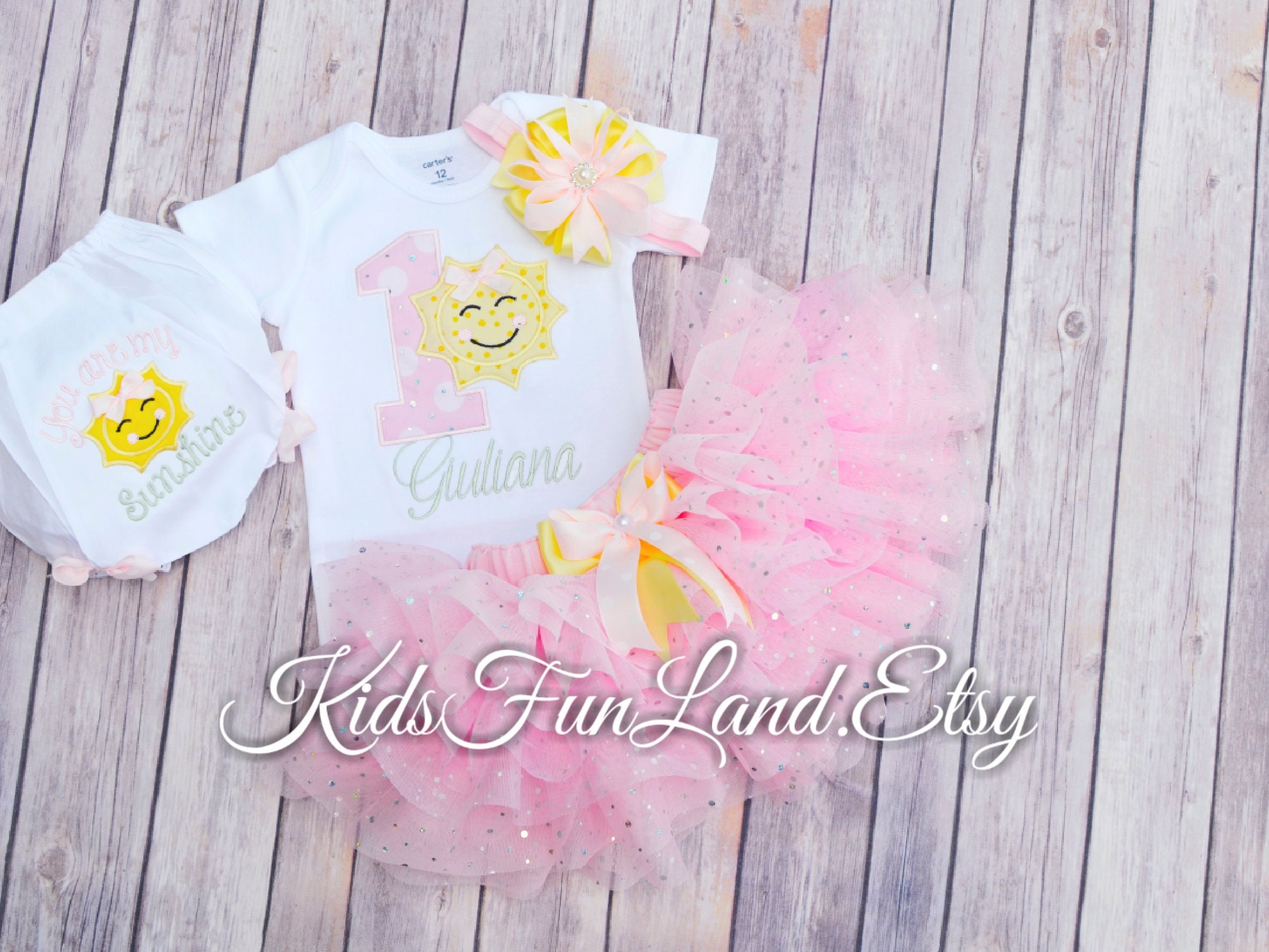 sunshine first birthday outfit