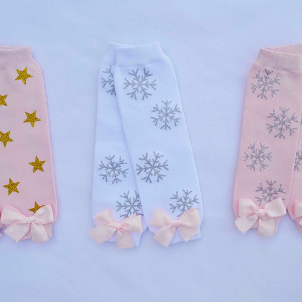 Winter Onederland first birthday accessories, Baby Girl Leg Warmers, Snowflake leg warmers, Girl leg warmers, Gift for New Baby or Birthday