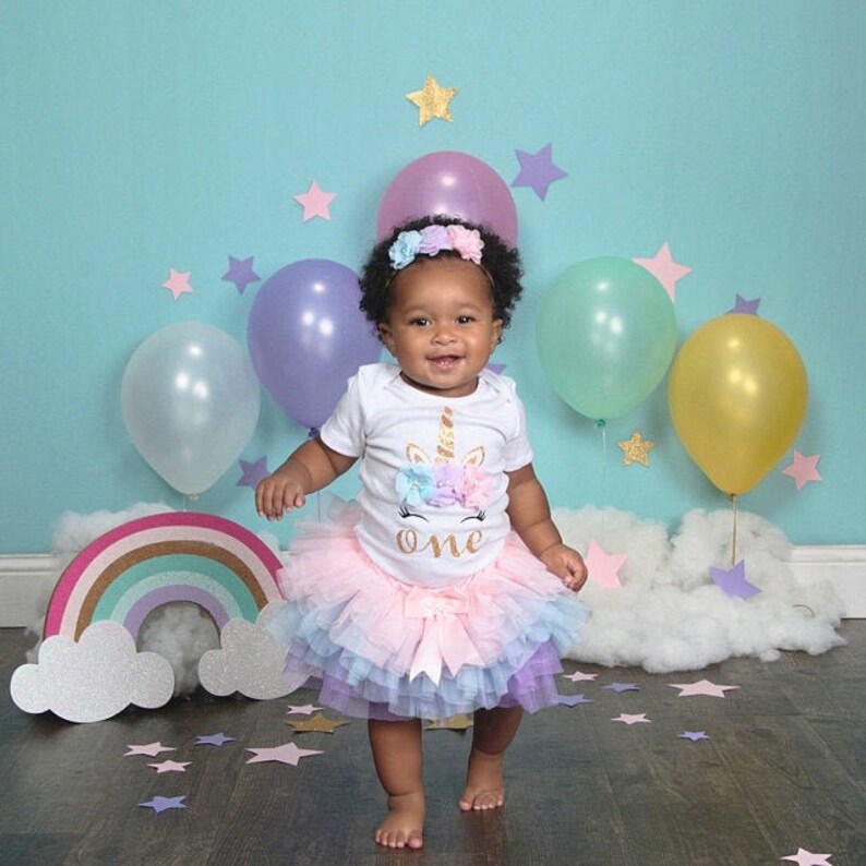 Baby Girl First Birthday Outfit Unicorn Birthday Outfit Etsy