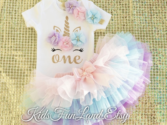 baby 1st birthday unicorn outfit