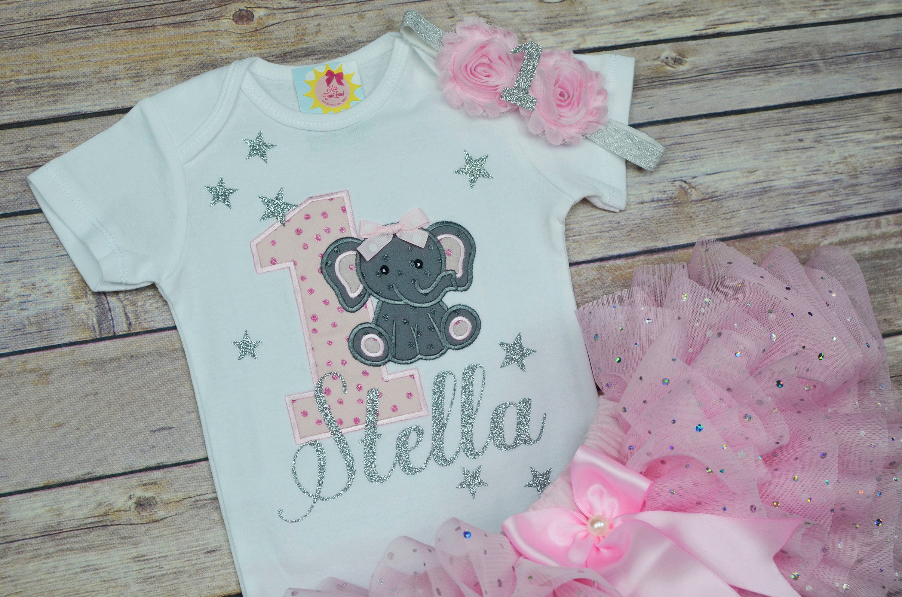 Elephant 1st birthday outfit hotsell