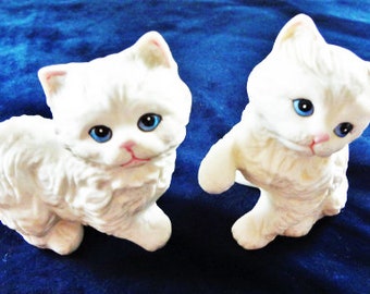 Standing or Sitting White Bisque Ceramic Cat Made by Homco