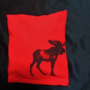 Flannel Kitten WARMING SACKS Red/Black Moose