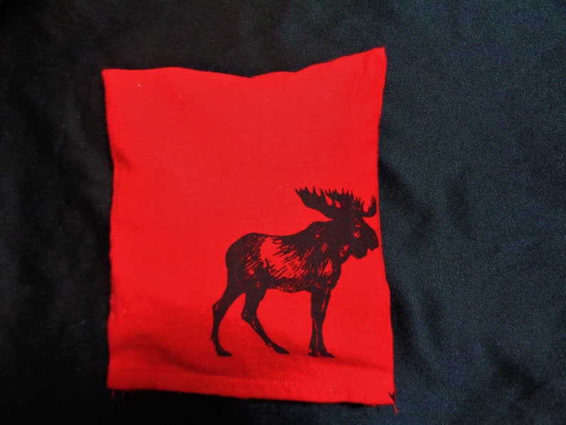 Flannel Kitten WARMING SACKS Red/Black Moose