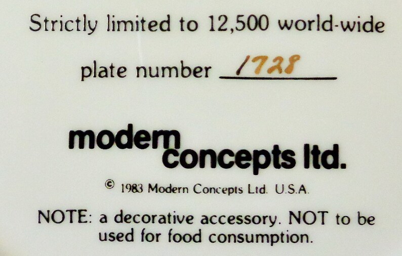 ENOUGH for TWO By Lucelle Raad Modern Concepts 8-12/'/' Plate 1983