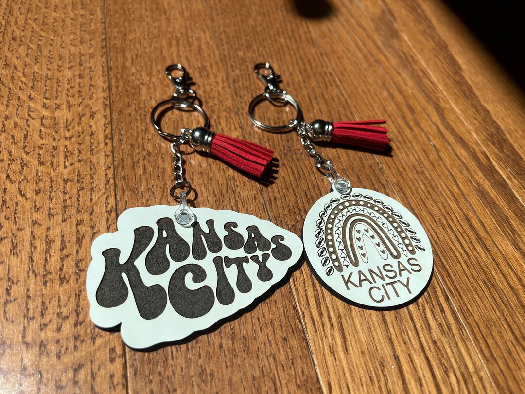 Keychains Kansas KC Football Keychain | Kansas City Football Keychain - Etsy