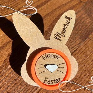 Personalized Easter Bunny Play Dough Holders| Custom Easter Bunny Play Dough | Easter Play Dough