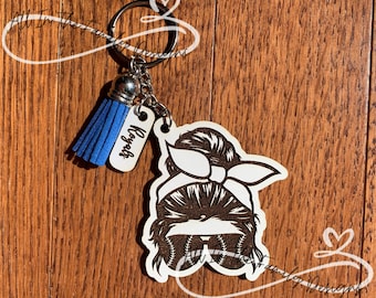 Custom Baseball/Softball Head Keychain | Team Charm & Tassel Option