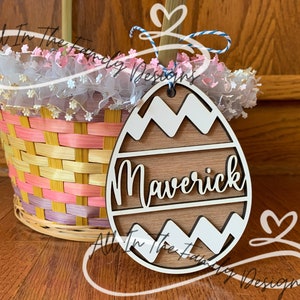 Personalized Easter Basket Tags | Custom Easter Egg Basket Tags | Easter Egg Tags | Egg Tags