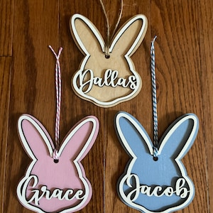 Personalized Easter Basket Tags | Custom Easter Basket Tags | Easter Tags | Bunny Tags