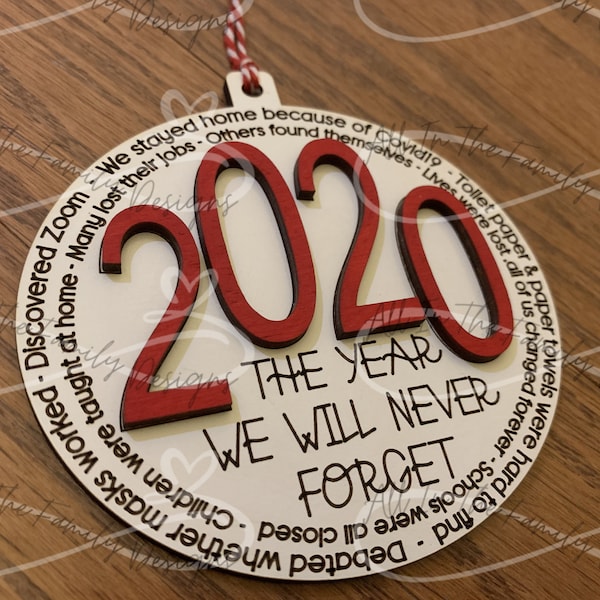 READY TO SHIP |2020 Christmas Ornament | 2020 Wine Tag | 2020 Gift Tag