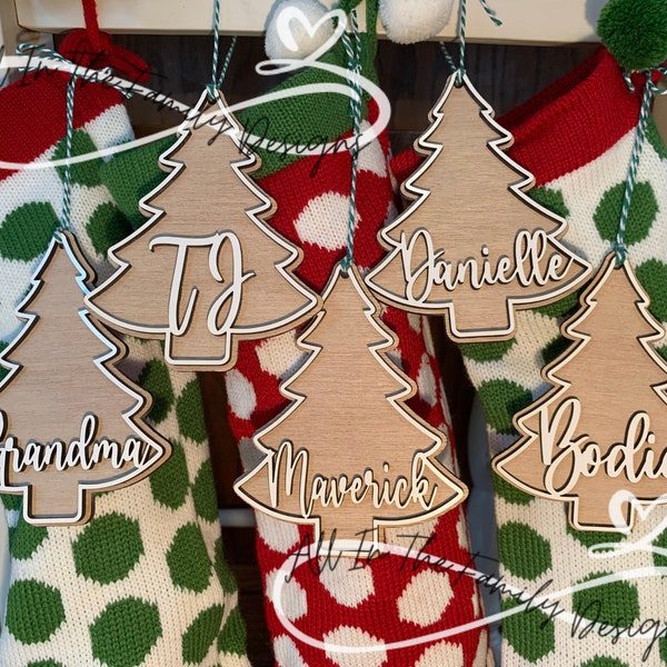 Personalized Christmas Tree Tags | Custom Christmas Tree Tags | Christmas Tags | Stocking Tags | Custom Christmas Tree Stocking Tags