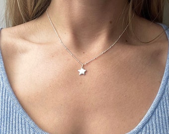 925 Silver Charm Necklace, Sun Necklace, Tiny Star Pendant, Butterfly necklace, Gift For Women, Good Luck Present,Silver Necklaces for women