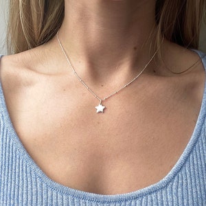 925 Silver Charm Necklace, Sun Necklace, Tiny Star Pendant, Butterfly necklace, Gift For Women, Good Luck Present,Silver Necklaces for women image 1