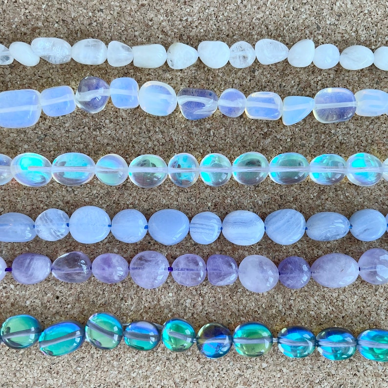 Choose Your Stones Double Layer Gemstone Necklace, Adjustable Cord Choker Necklace, String Crystal Jewellery,Aquamarine,Amethyst,Rose Quartz image 7